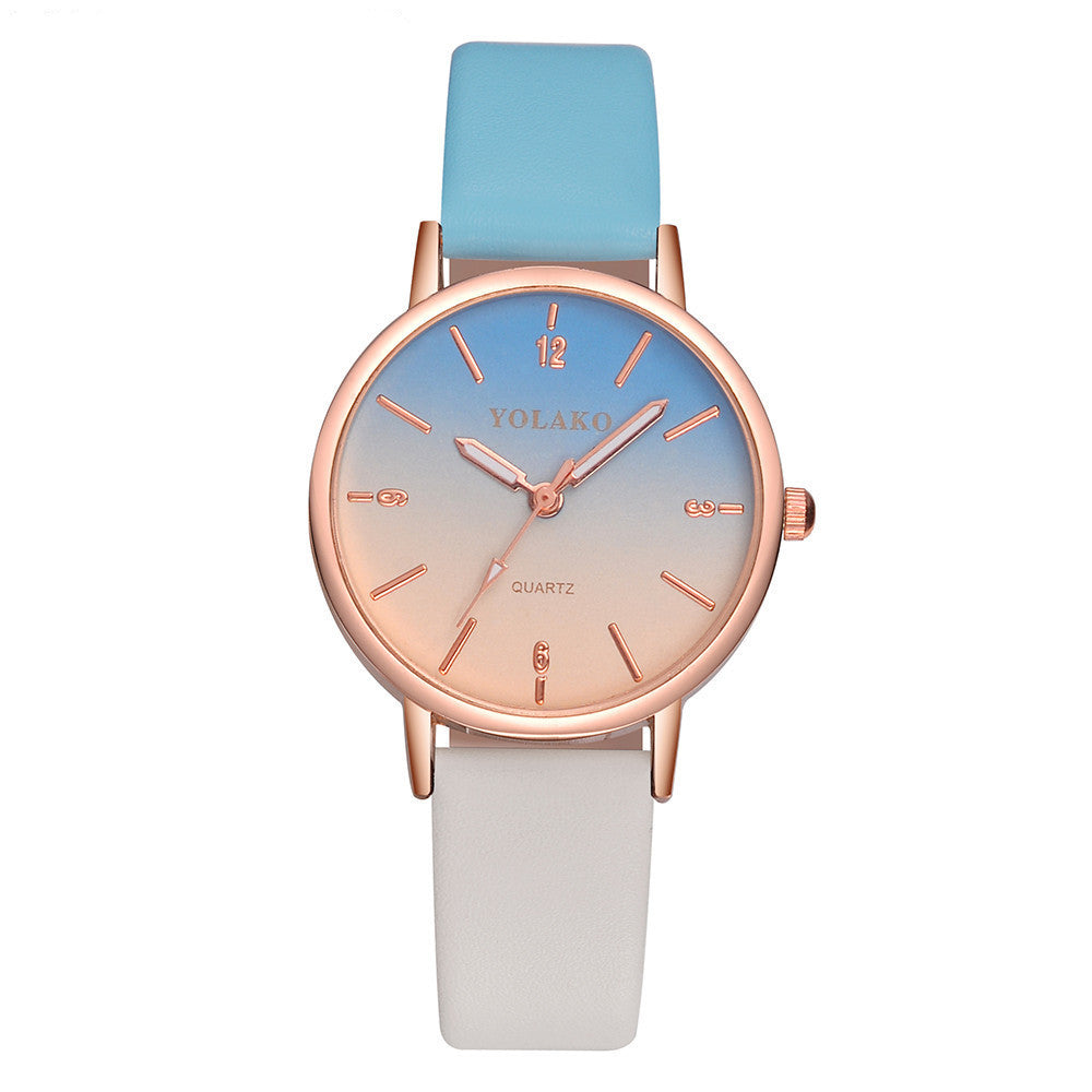 Gradient Candy Color Creative Wrist Watch