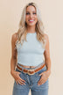 Crochet Trimmed Woven Leather Belt - Minihomy