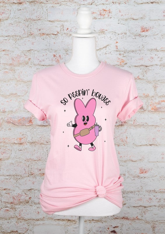 Pink Peep, So Peepin' Boujee Graphic Tee - Minihomy