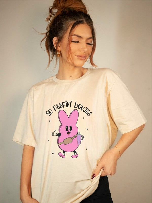 Pink Peep, So Peepin' Boujee Graphic Tee - Minihomy