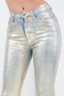 Bell Bottom Jean in Gold Foil - Minihomy