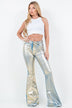 Bell Bottom Jean in Gold Foil - Minihomy