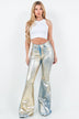 Bell Bottom Jean in Gold Foil - Minihomy