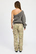 Oversized One Shoulder Sweater for Women - Cozy and Stylish Knit Pullover - Minihomy