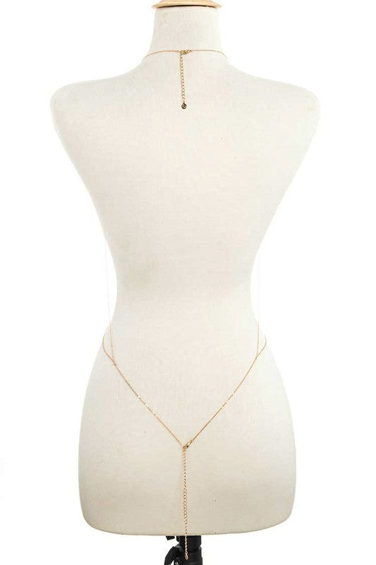 Dainty Layered Gold Body Chain - Beach Jewelry, Festival Accessory - Minihomy