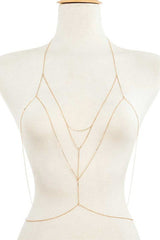 Dainty Layered Gold Body Chain - Beach Jewelry, Festival Accessory - Minihomy