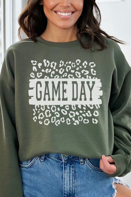 Fall Football Leopard Game Day Sweatshirt - Minihomy