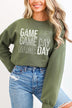 Distressed Fall Football Game Day Stack Sweatshirt - Minihomy