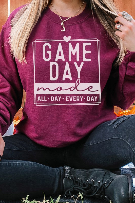Fall Football Game Day Sweatshirt - All Day Comfort - Minihomy