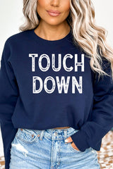 Game Day Fall Touch Down Graphic Sweatshirt - Minihomy