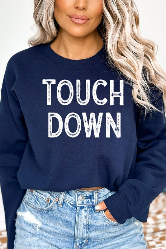 Game Day Fall Touch Down Graphic Sweatshirt - Minihomy