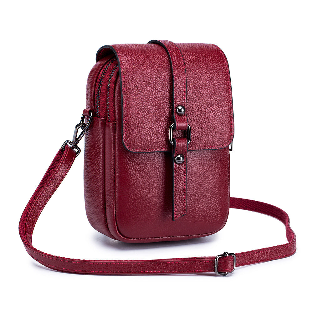 Women's Leather Crossbody Phone Shoulder Bag