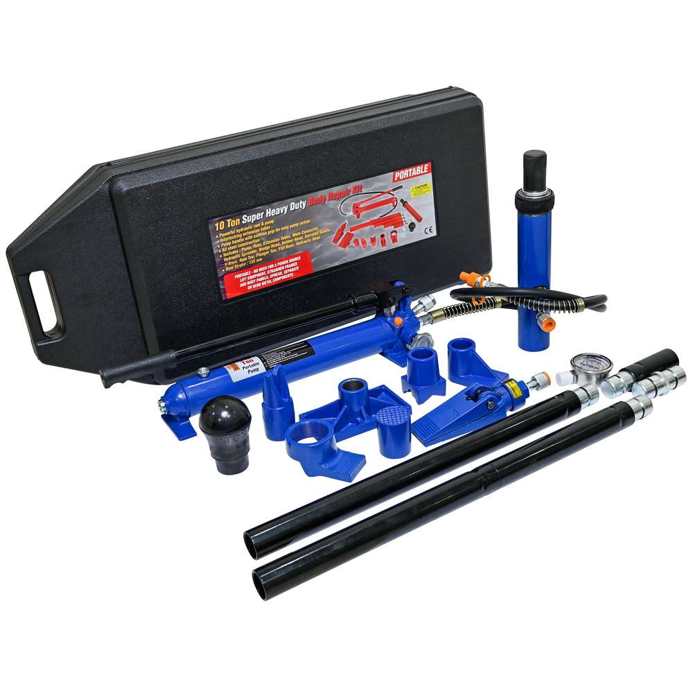 Portable Hydraulic Equipment Components (10 Tons) - Black & Blue