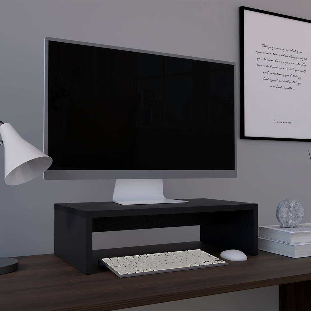 Atacama 19" Monitor Riser Stand: Laptop, PC, Printer Desk Organizer