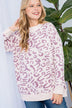 Leopard Print Pullover Sweater - Drop Shoulder, Loose Fit, Long Sleeves, Round Neck - Minihomy
