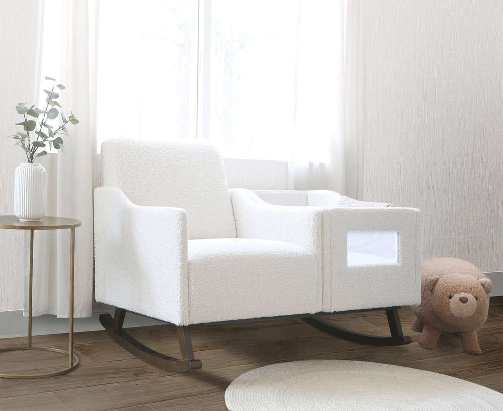 Cream Boucle Emerson Nursery Rocker