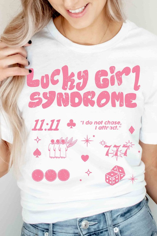 LUCKY GIRL SYNDROME Graphic T-Shirt - Minihomy