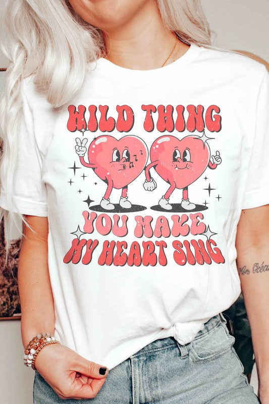 Plus Size - Wild Thing You Make My Heart Sing Tee - Minihomy