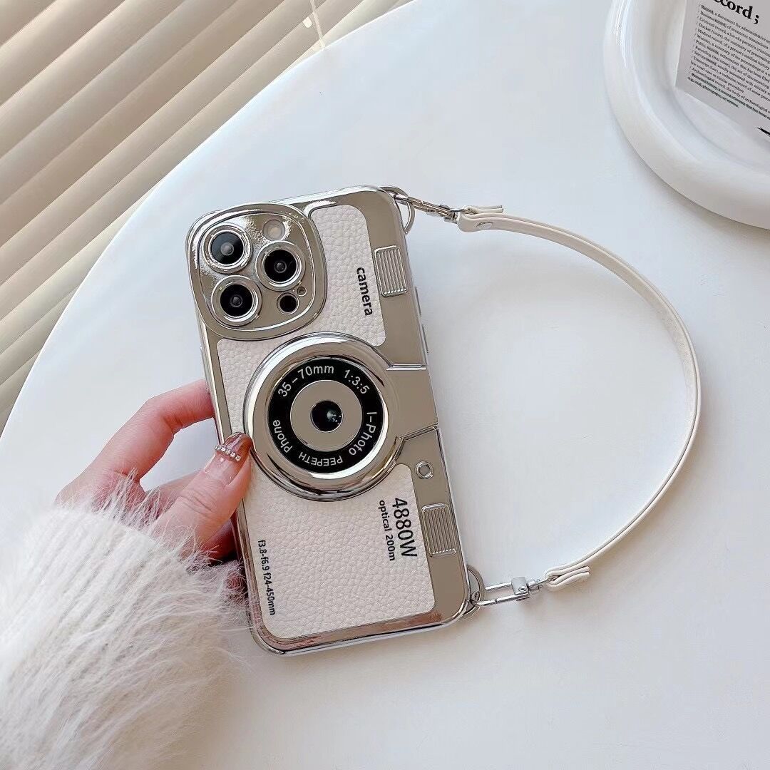 Electroplated Hand Strap Phone Case for iPhone 14 Plus