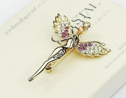 Diamond Angel Wing Necklace: Dainty Sterling Silver Pendant
