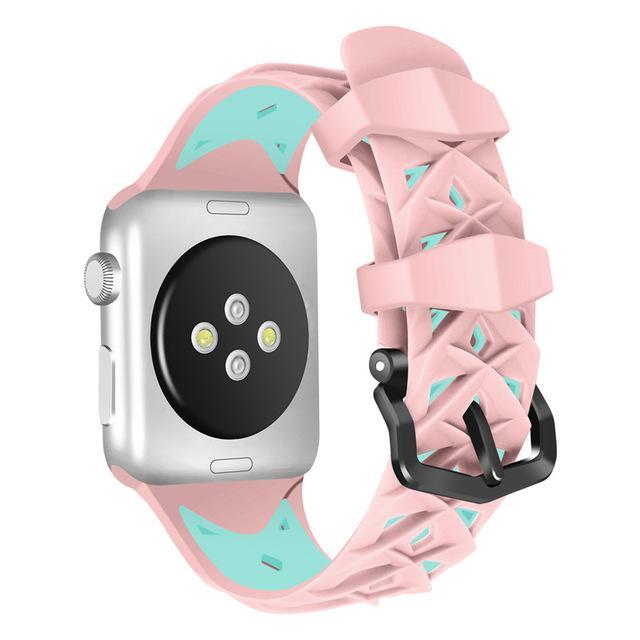 Silicone Smartwatch Band - Diamond Design