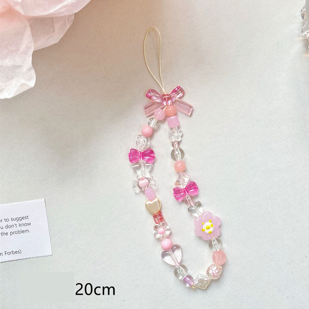 Beaded Flower Phone Lanyard: Handmade Jewelry Accessory