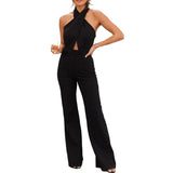 Strap Neck Hook Back Jumpsuit Women