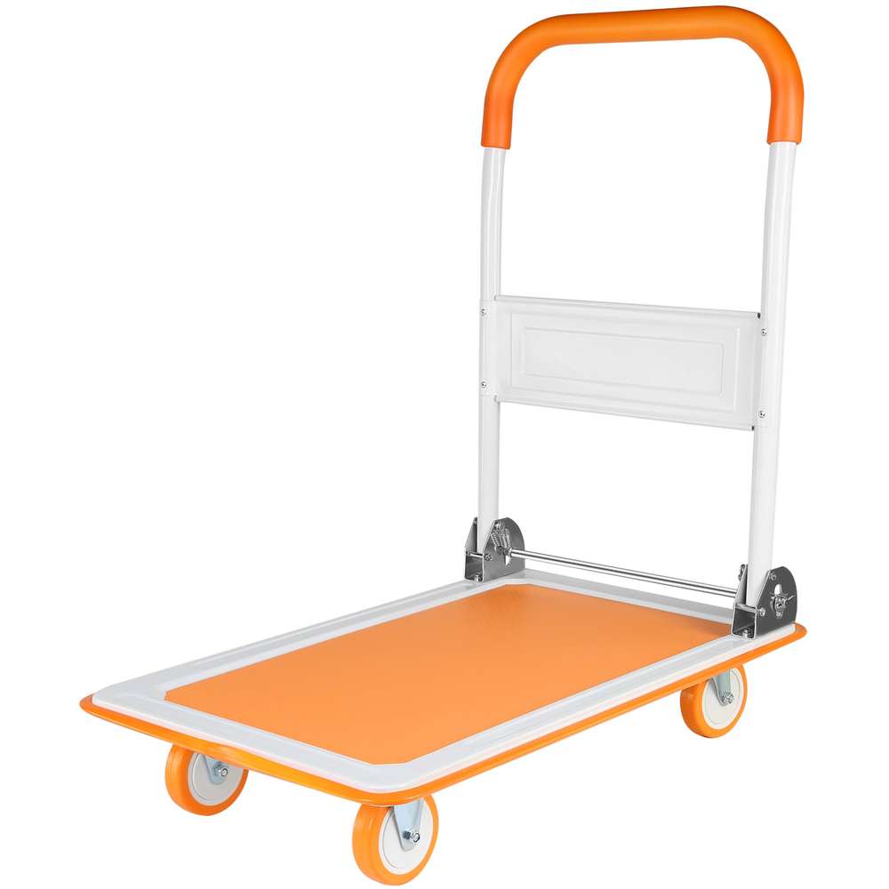 Heavy-Duty Foldable Hand Truck Dolly with Swivel Wheels - 330lb Capacity