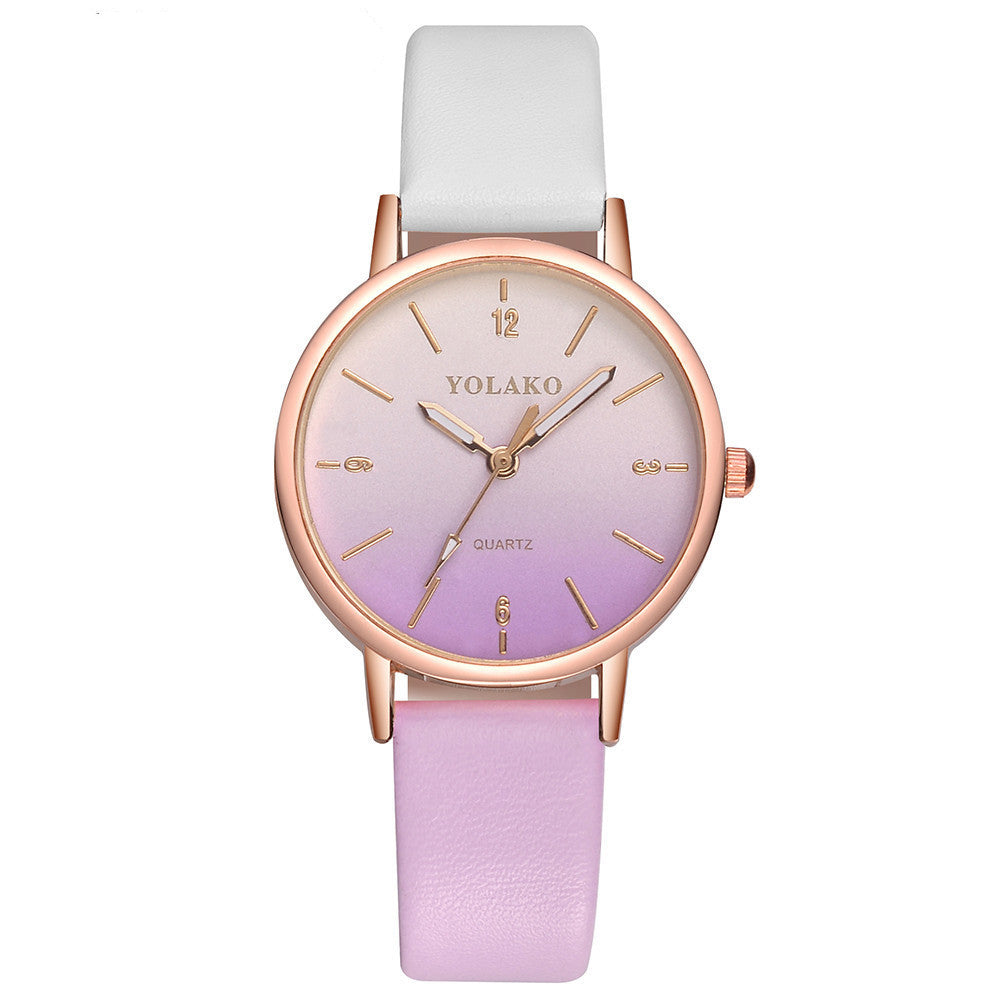 Gradient Candy Color Creative Wrist Watch