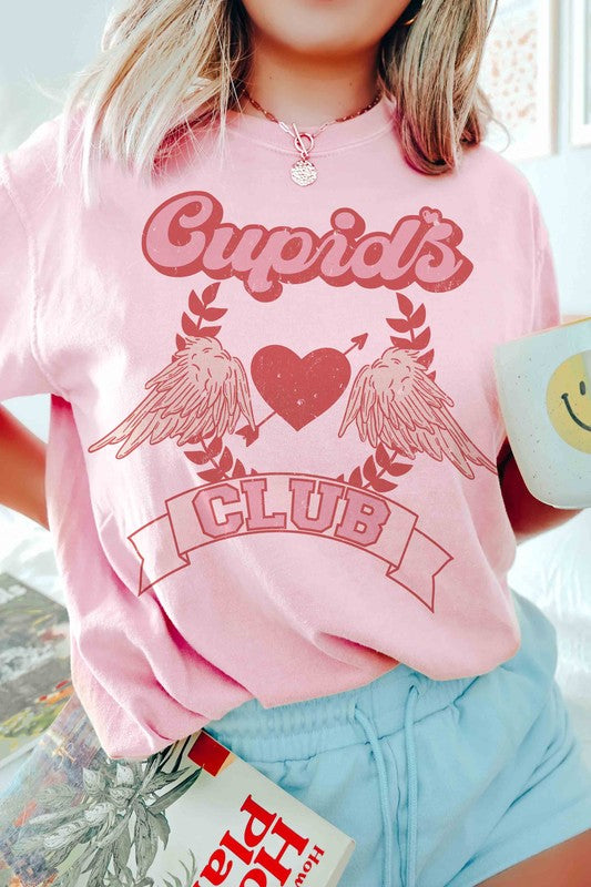 Plus Size - Cupid's Club Graphic T-Shirt - Minihomy