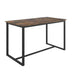 Industrial 5-Piece Dining Set with Backrest - Solid Steel Table and Chairs - Minihomy