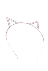 Pointy Rhinestone Cat Ears Headband - Stylish Accessory for Parties & Costumes - Minihomy