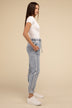 Acid Wash Fleece Sweatpants with Pockets - Comfy & Stylish - Minihomy