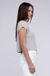 Mock Neck Short Sleeve Cropped Sweater for Women - Stylish Knit Top - Minihomy