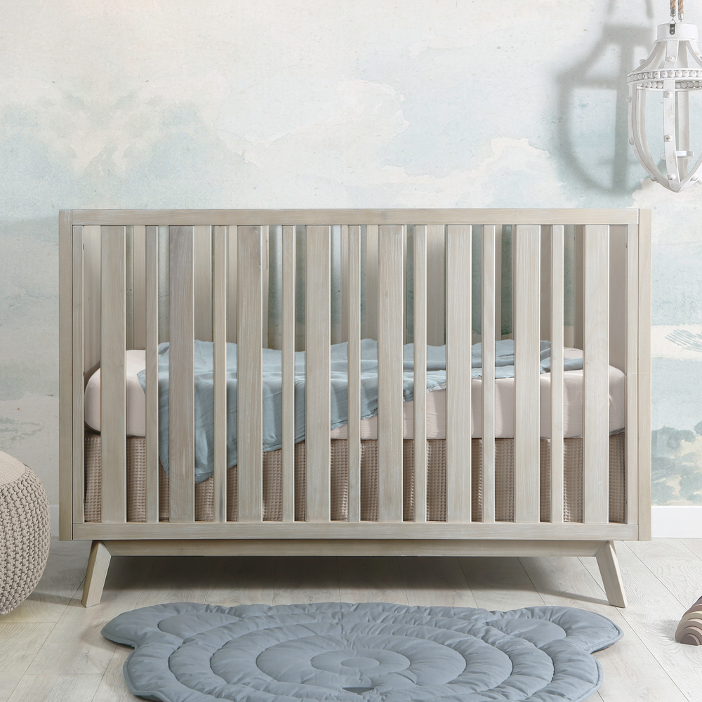 Prague Convertible Crib - Cotton Grey Baby Nursery Furniture