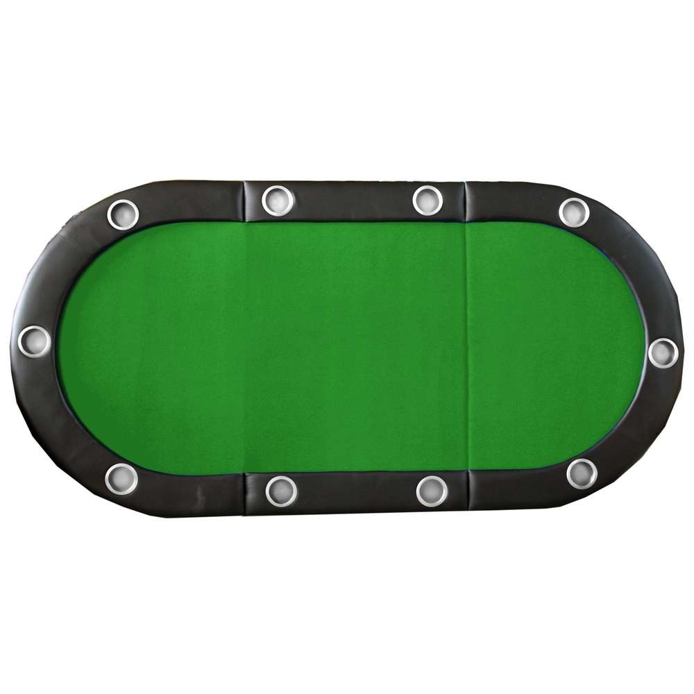 10-Player Tri-Fold Poker Table Top - Texas Holdem Blackjack Game Table