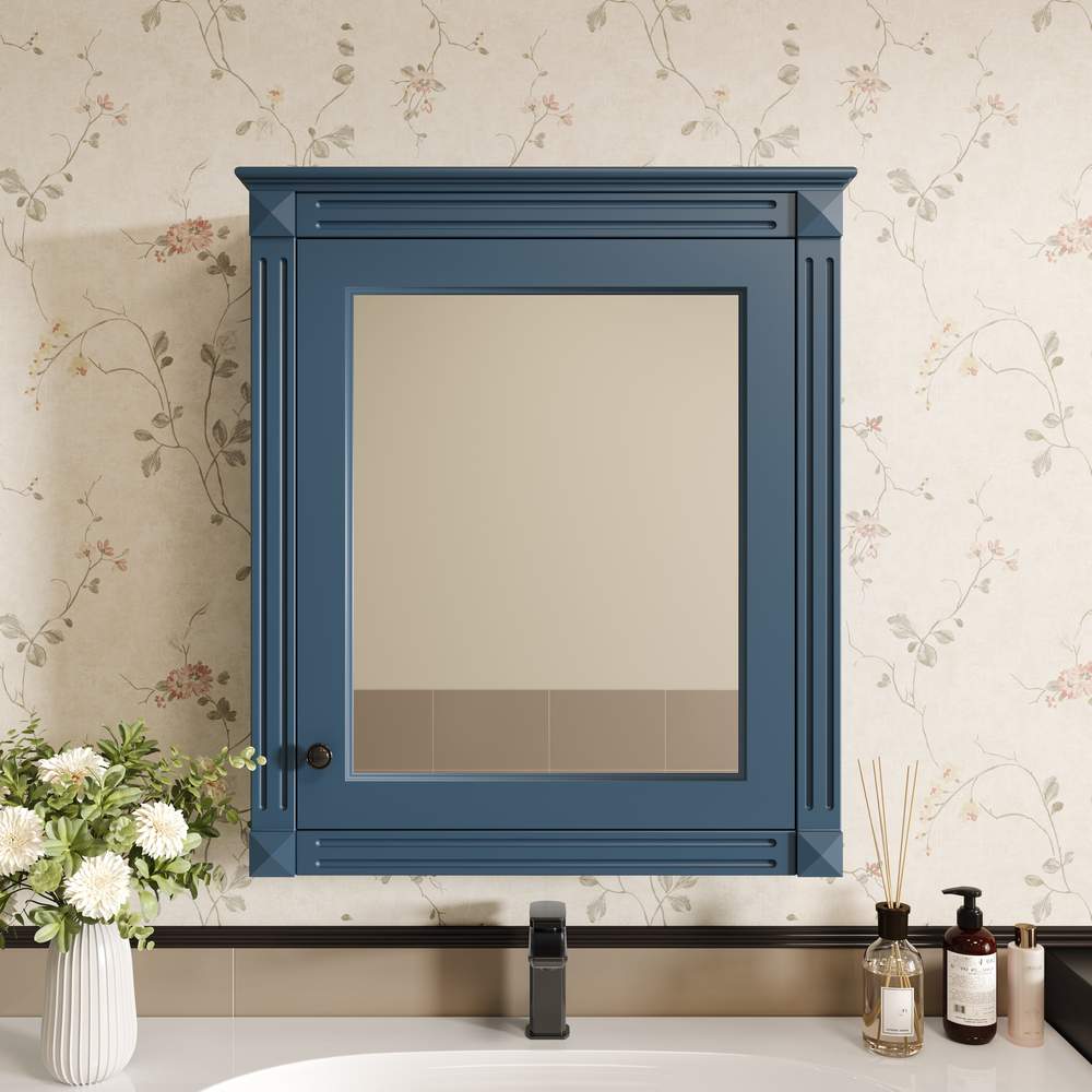 Over-Toilet Bathroom Storage Cabinet with Mirror - 24x27" Space Saver