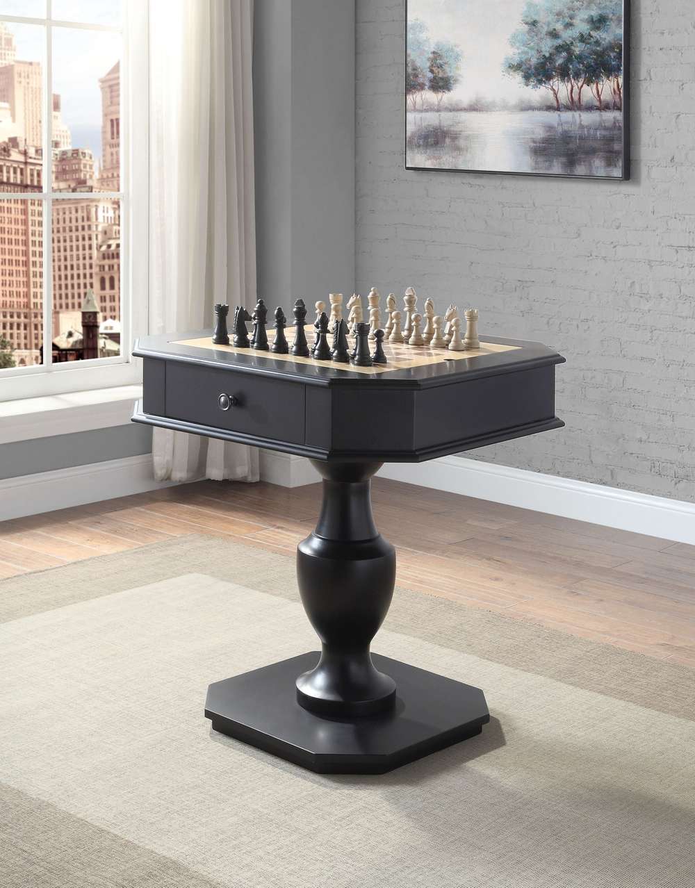 Galini Black Game Table: Modern & Stylish Gaming Table