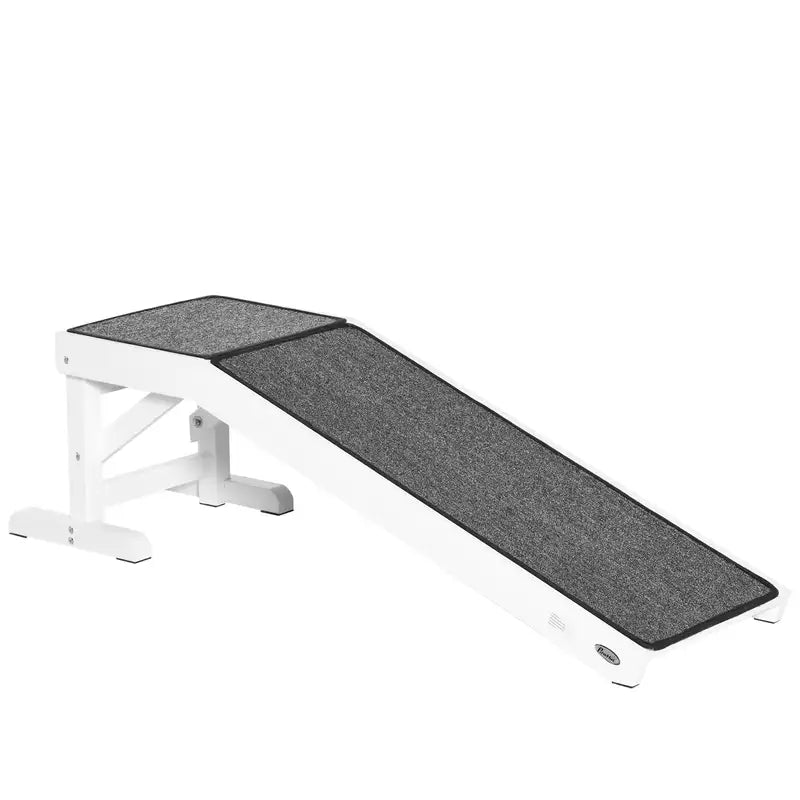 PawHut Dog Ramp for Beds - 49" Pet Stairs with Non-Slip Carpet & Platform