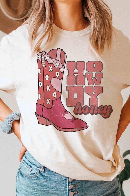 Plus Size - Howdy Honey Graphic T-Shirt - Minihomy