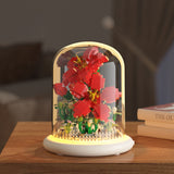 Building Block Flower Eternal Rose Small Particle Building Block Assembly Toy Gift Desktop Decoration - Minihomy