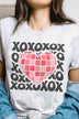 Plus Size - XOXO Groovy Heart Graphic T-Shirt - Minihomy