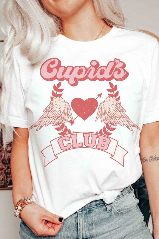 Plus Size - Cupid's Club Graphic T-Shirt - Minihomy