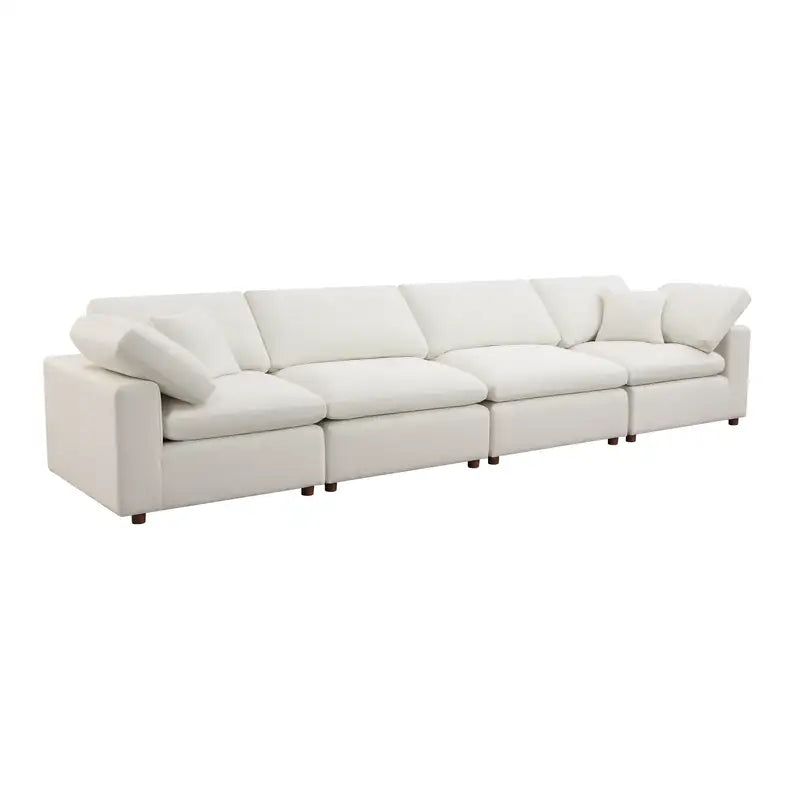 Modern White Modular Sectional Sofa: Customizable & Stylish