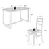Industrial 5-Piece Dining Set with Backrest - Solid Steel Table and Chairs - Minihomy