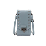 Women's Solid Crossbody Bag - Rivet Design Shoulder Phone Handbag