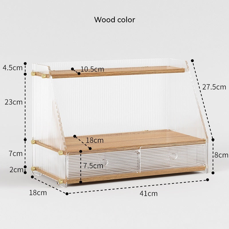 Acrylic Desk Organizer: Office Storage Cabinet for Desktop