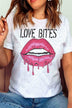 Plus Size - Love Bites Lips Graphic T-Shirt - Minihomy