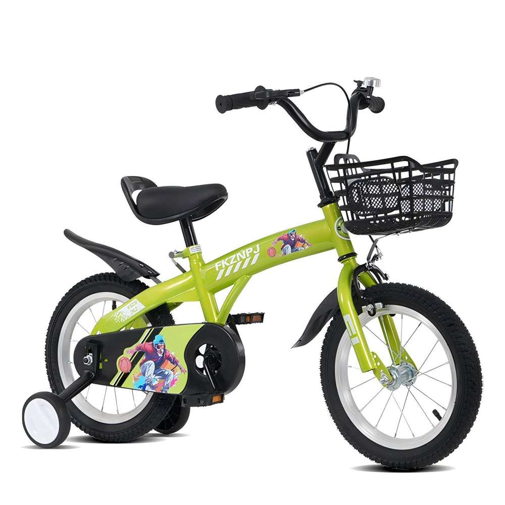 16" Kids Bike with Training Wheels & Stand - Adjustable Seat, 4-8 Years