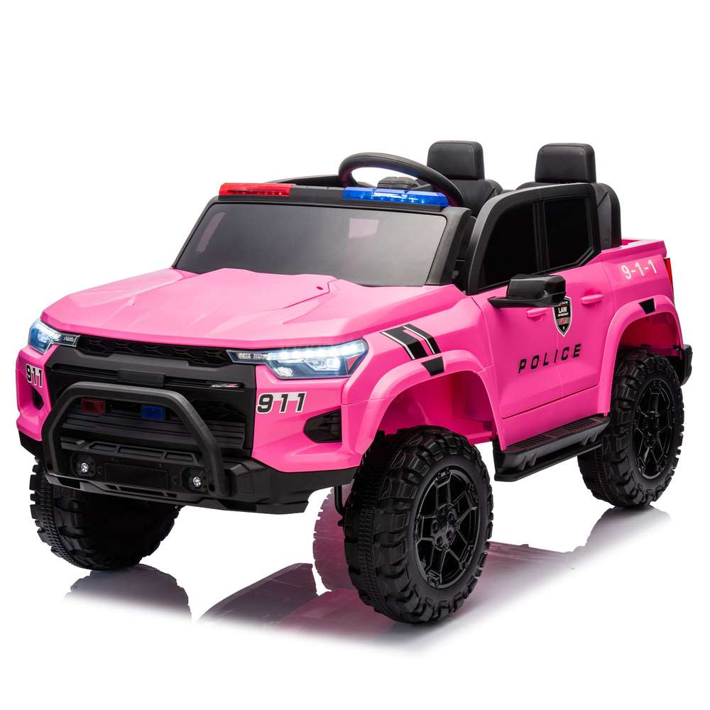 Kids Electric Pickup Truck Ride-On Toy, 24V, 4WD, Remote Control, 2 Seats, 3+